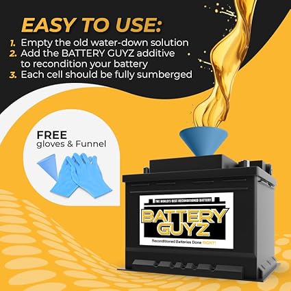 Desulfator to Extend and Renew Battery Life - Golf Cart Batteries, Motorcycles, Lawnmowers, Snowmobiles, Jet Skis - 48v/12v/8v/6v and All Lead Acid Batteries - 1/2 Gallon (1.90 L), As Seen On TV