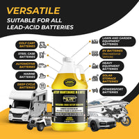 Desulfator to Extend and Renew Battery Life - Golf Cart Batteries - Battery Acid Refill - Battery Restorer - 48v/12v/8v/6v Battery and All Lead Acid Batteries - 1 Gallon US (3.78 L) As Seen On TV