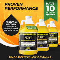 Desulfator to Extend and Renew Battery Life - Golf Cart Batteries - Battery Acid Refill - Battery Restorer - 48v/12v/8v/6v Battery and All Lead Acid Batteries - 1 Gallon US (3.78 L) As Seen On TV