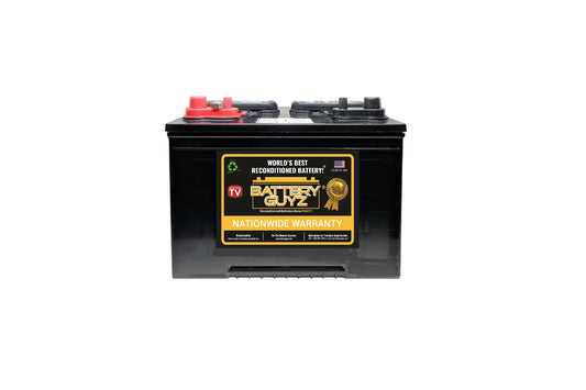 Battery Guyz Reconditioned Gold Lead Acid Marine Starting Battery, Group Size 24M ,12 Volt, 650 MCA, Refurbished