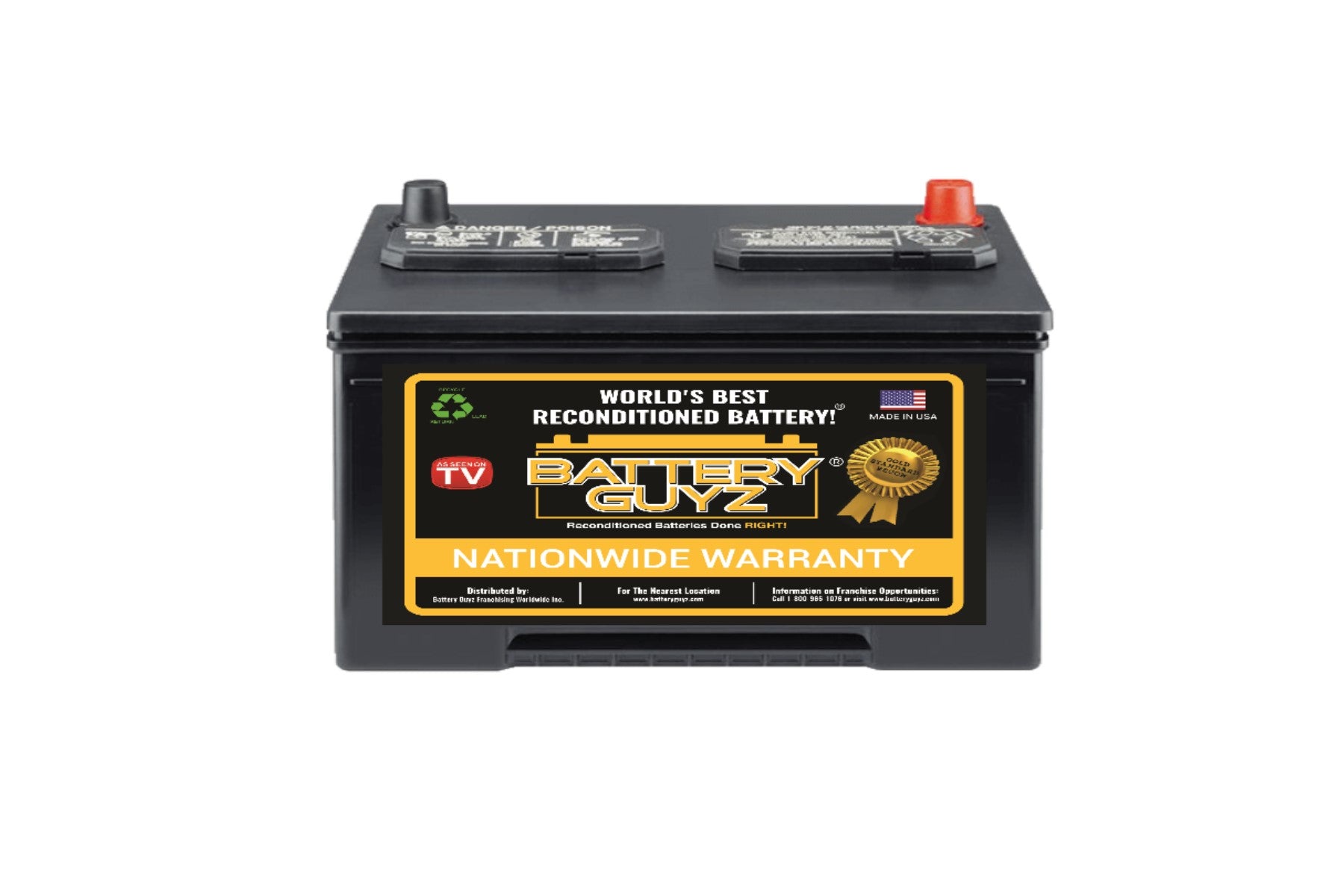 Battery Guyz Reconditioned Platinum Lead Acid Automotive Battery, Group Size 86, 12 Volt, 650 CCA, Refurbished
