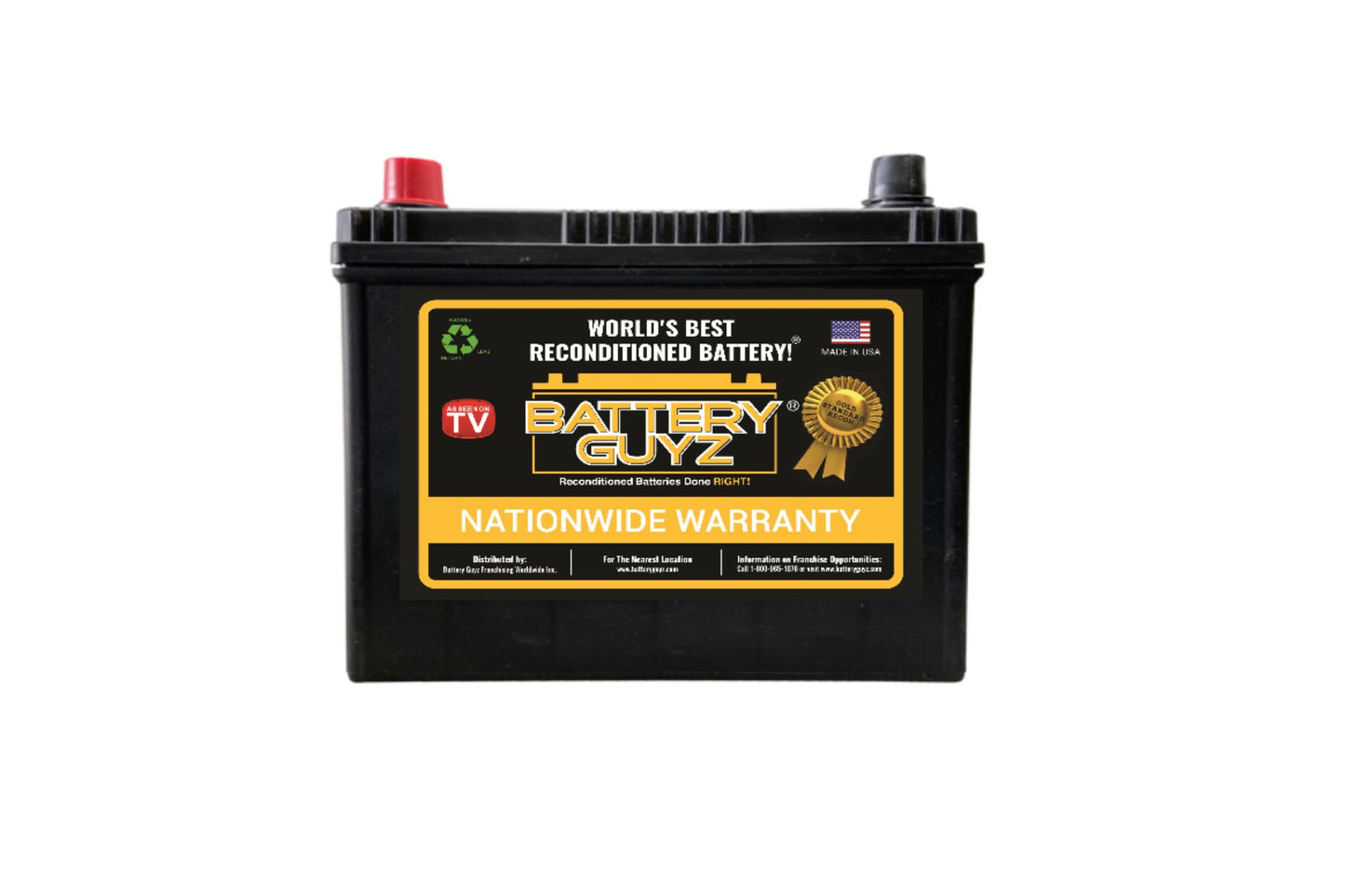Battery Guyz Reconditioned Lead Acid Automotive Battery, Group Size 51R ,12 Volt, 500 CCA