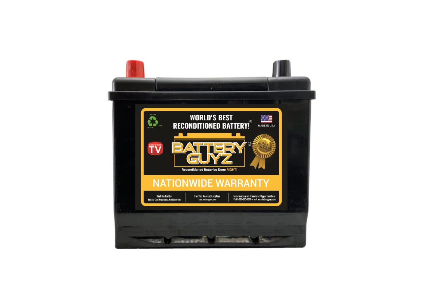 Battery Guyz Reconditioned Lead Acid Automotive Battery, Group Size 86, 12 Volt, 650 CCA