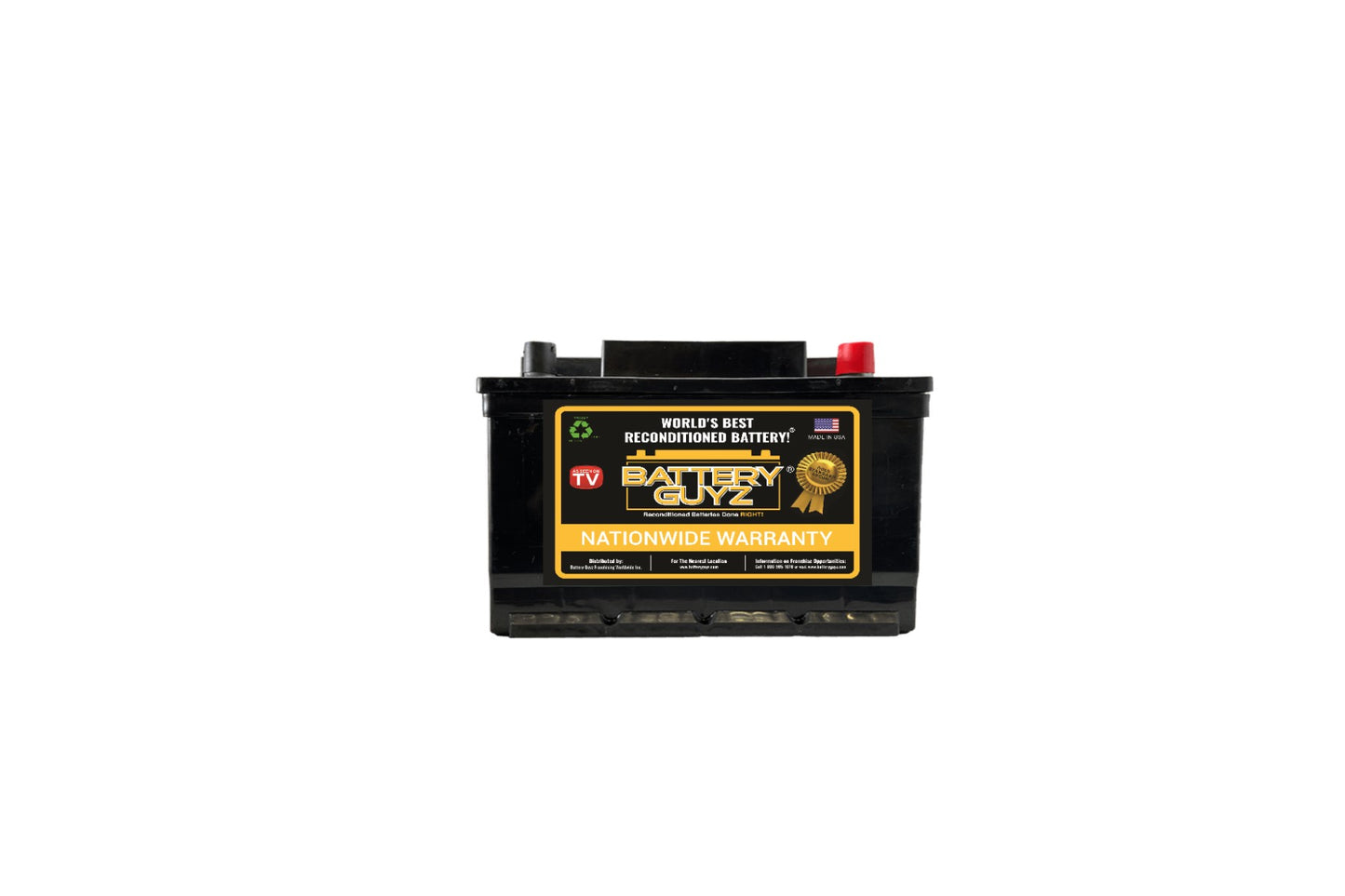 Battery Guyz Reconditioned Lead Acid Automotive Battery, Group Size 96R, 12 Volt, 590 CCA